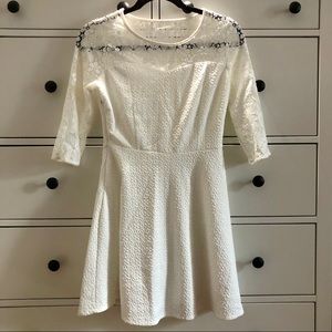 white lace dress